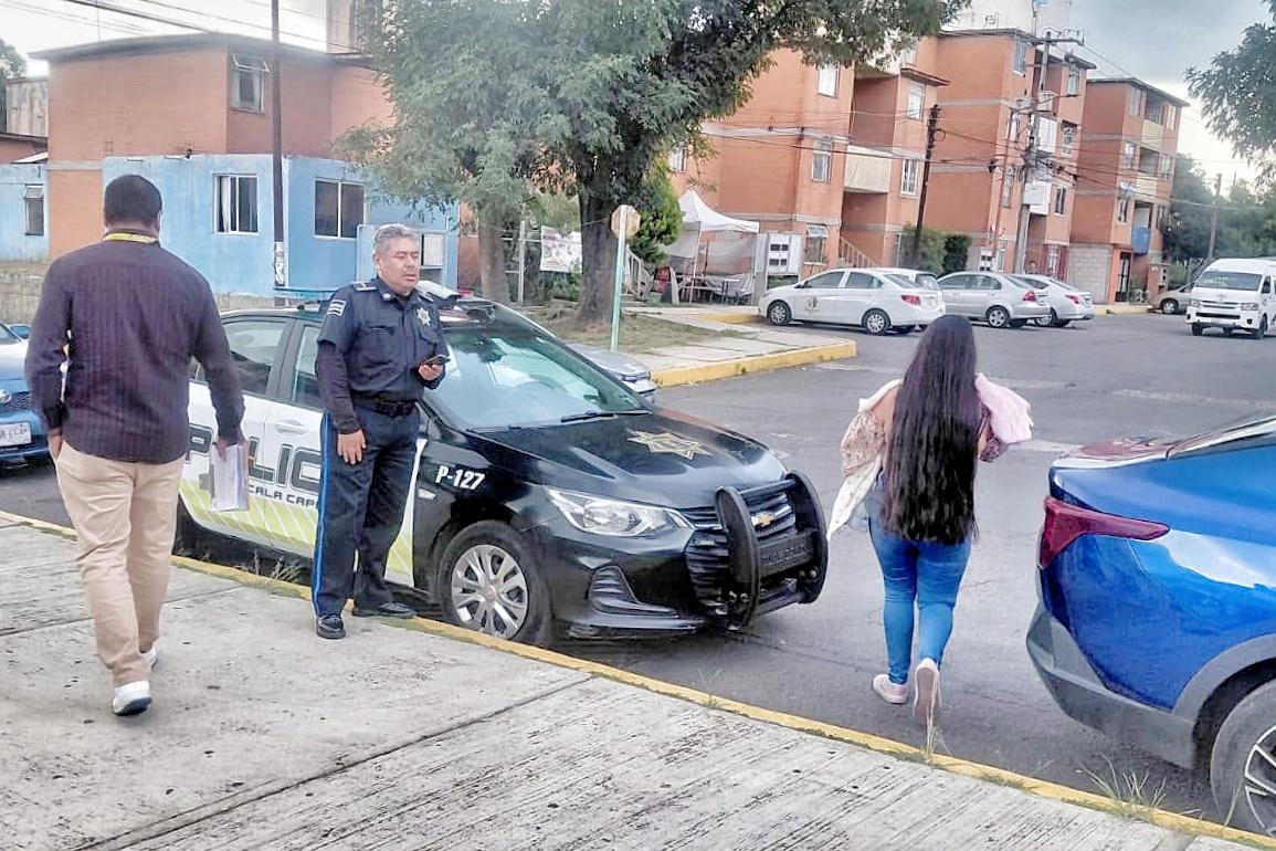 Juzgado y Policía Municipal de Tlaxcala brindan acompañamiento para la restitución de una niña a su madre